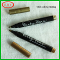 Metallic color mini wet erase golden marker